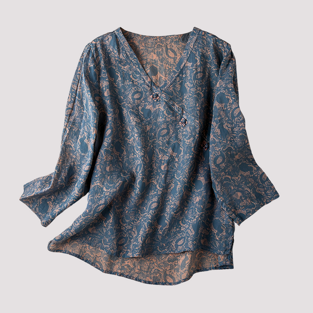 Monica - Elegante Bluse mit Blumendruck für Damen