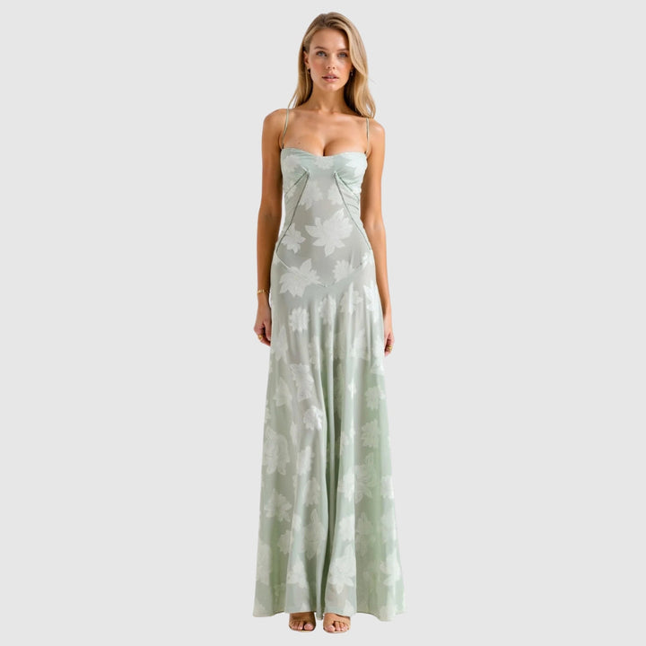 Eva | Damen Hochzeitsgast Kleid Bustier Maxikleid