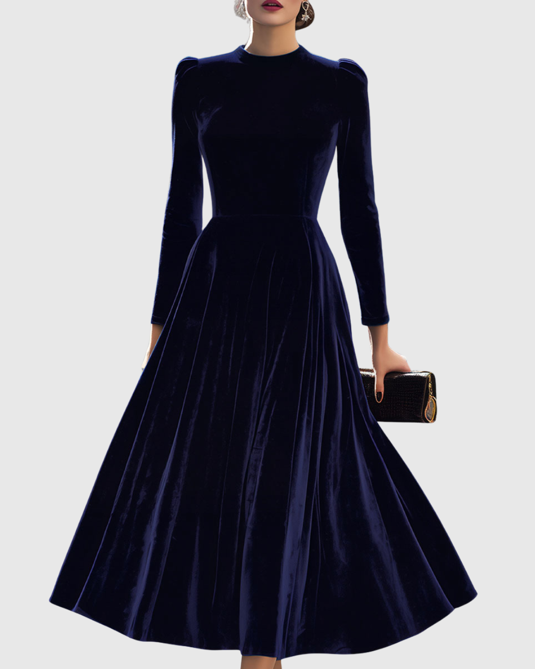 Brianna – Elegantes Midikleid aus Samt