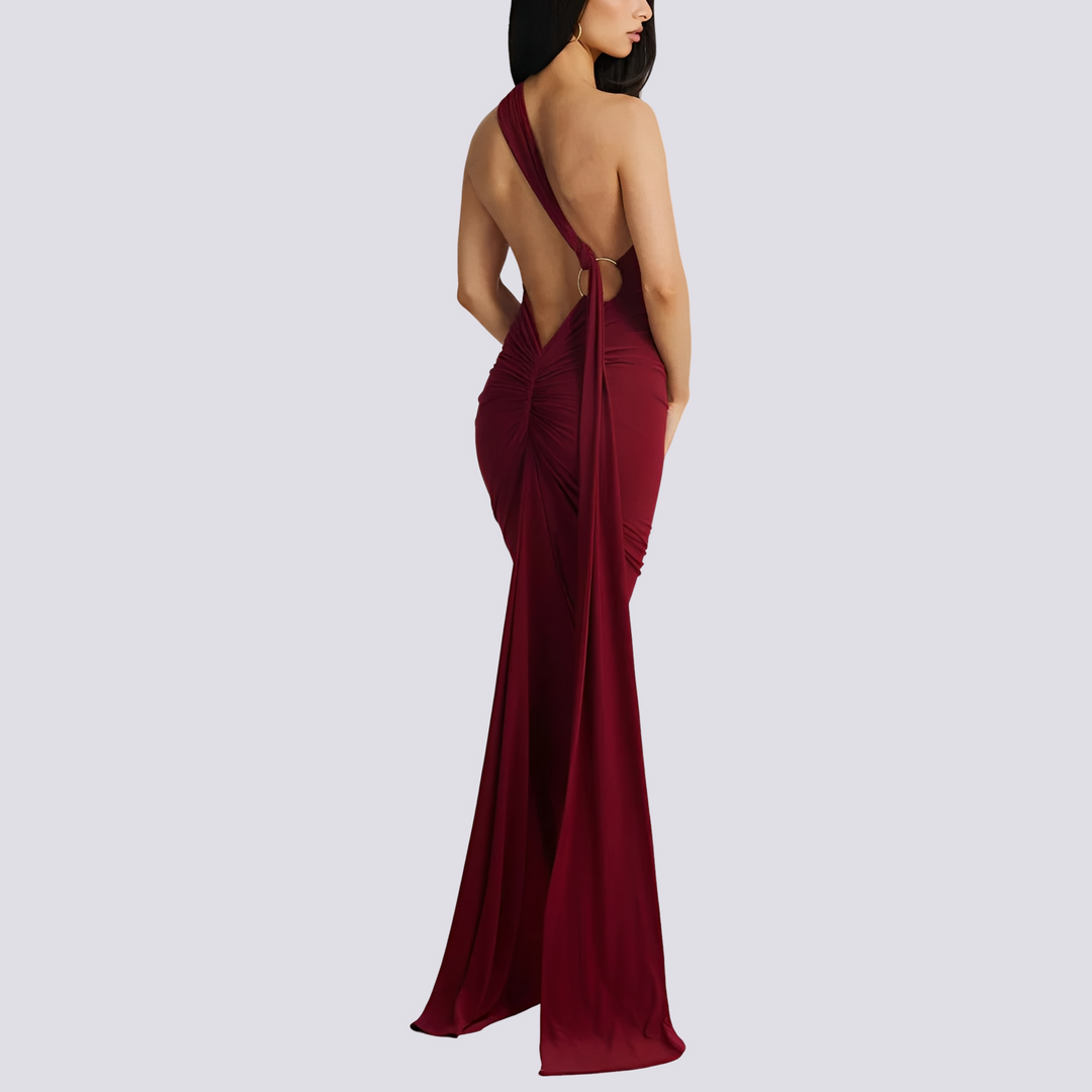 Martha - Elegantes rückenfreies Plisseekleid für Damen