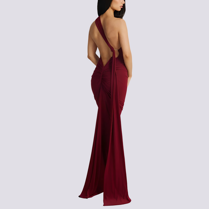 Martha - Elegantes rückenfreies Plisseekleid für Damen