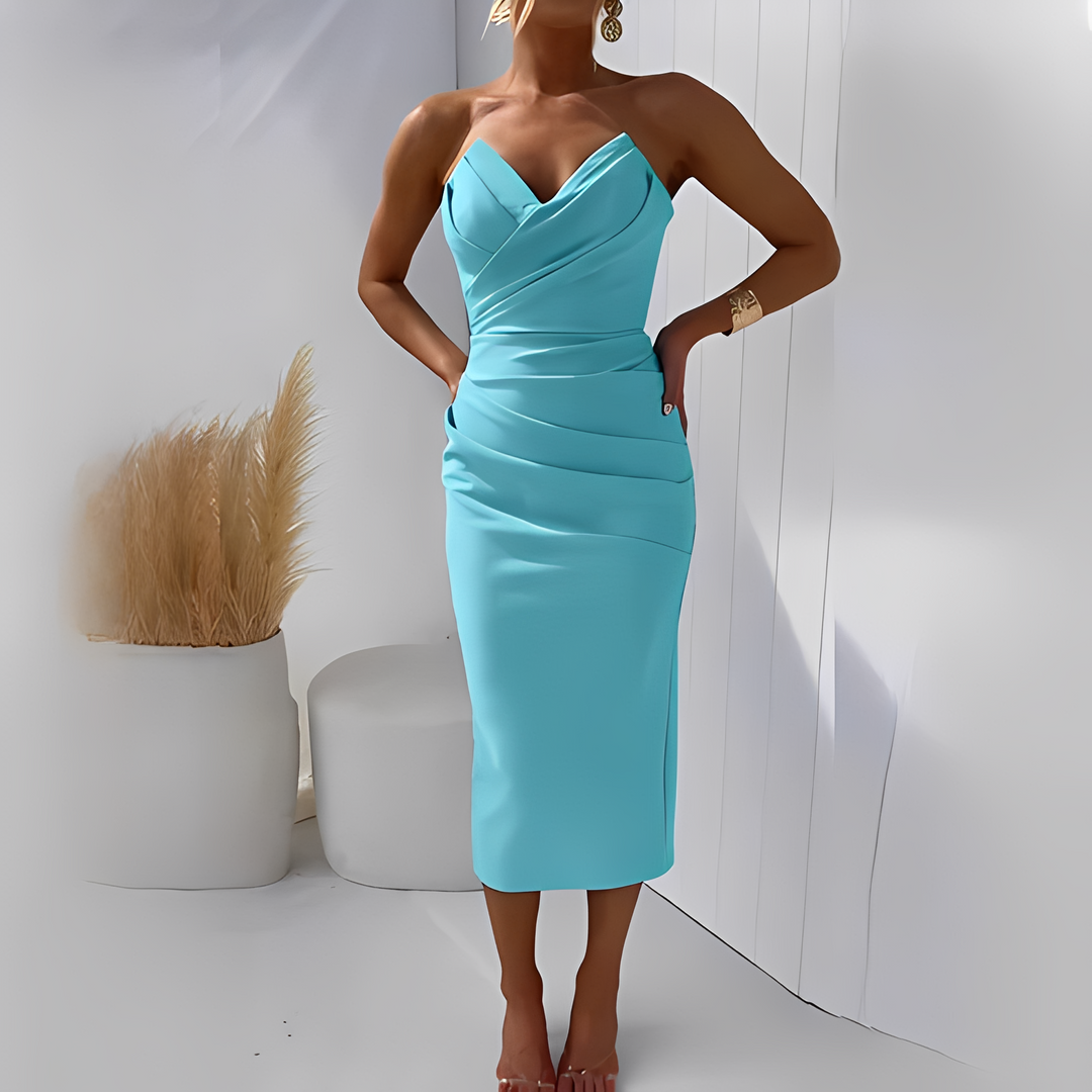 Wanda - Elegantes schulterfreies Kleid für Frauen
