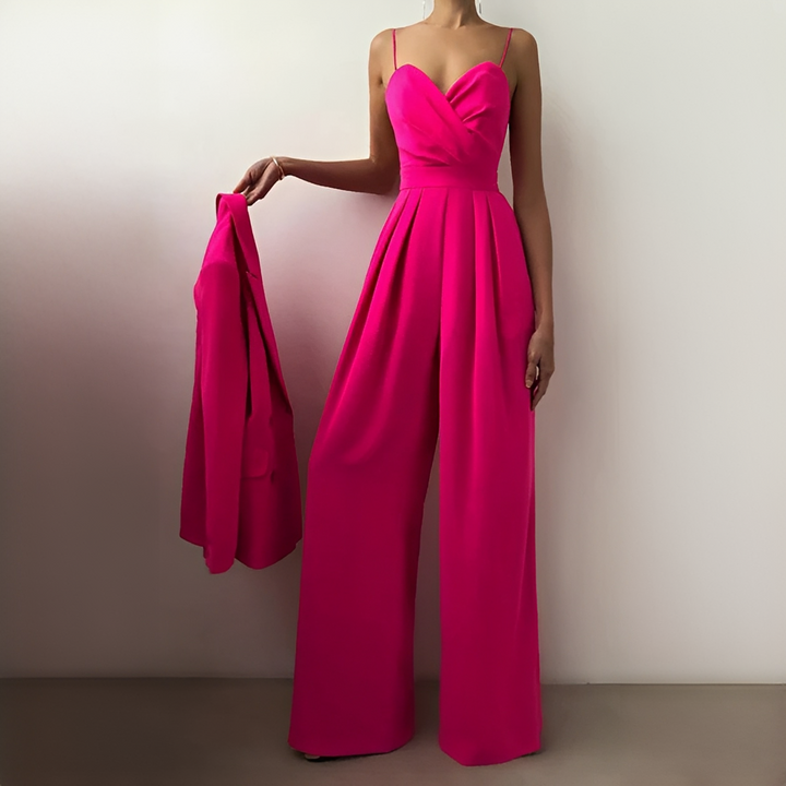 Glysha - Stilvoller Damenoverall mit weitem Bein