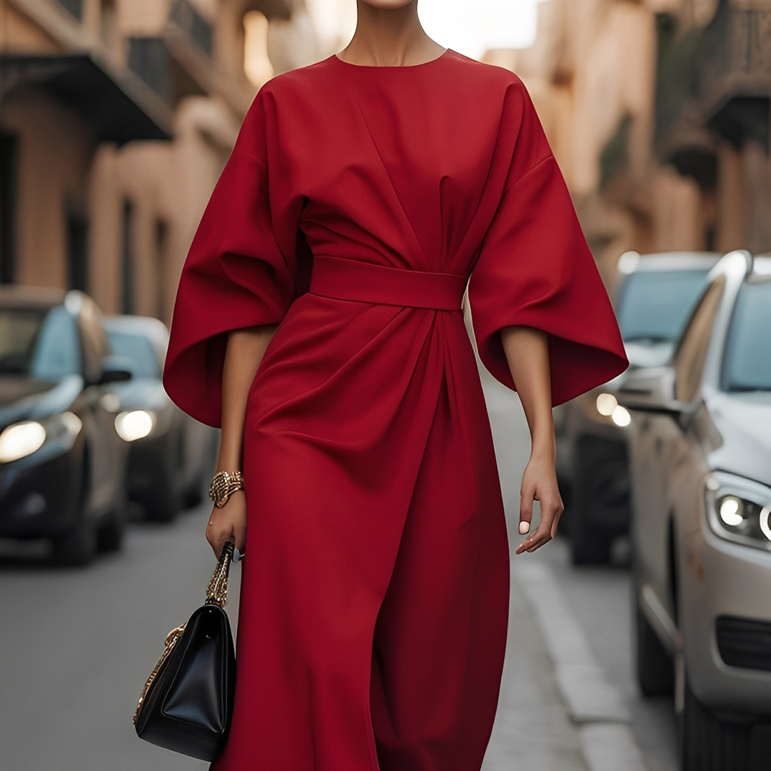 Lauriane - Stilvolles Kleid mit Laternenärmeln für Damen