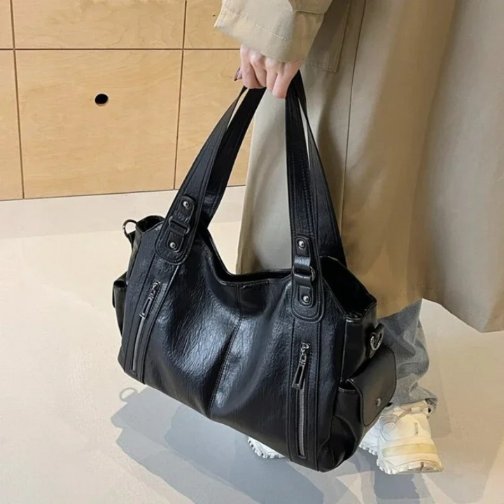 Damen Stilvolles Schultertasche mit Reißverschluss