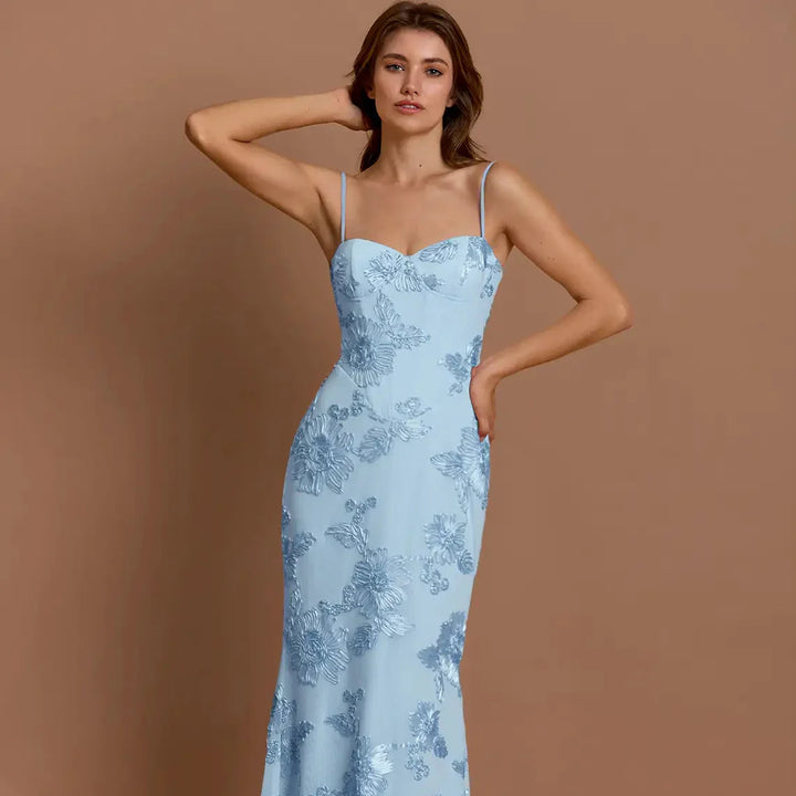 Maxikleid für Damen in Himmelblau