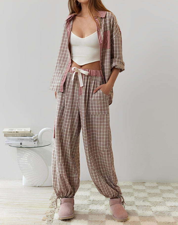 Sabrina - Lässiges, locker sitzendes Pyjama-Set für Damen