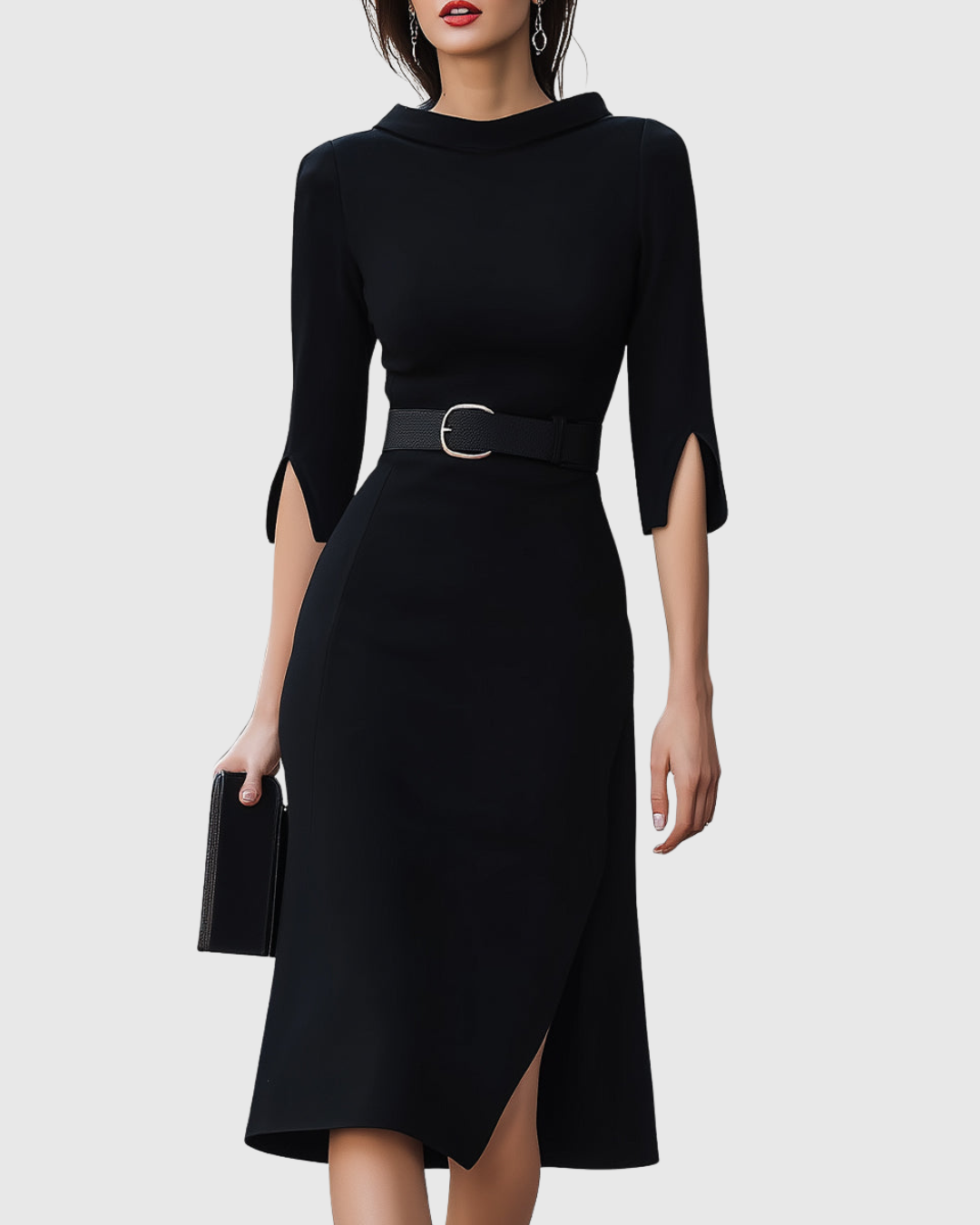Sachiko - Minimalistische Midi-Robe