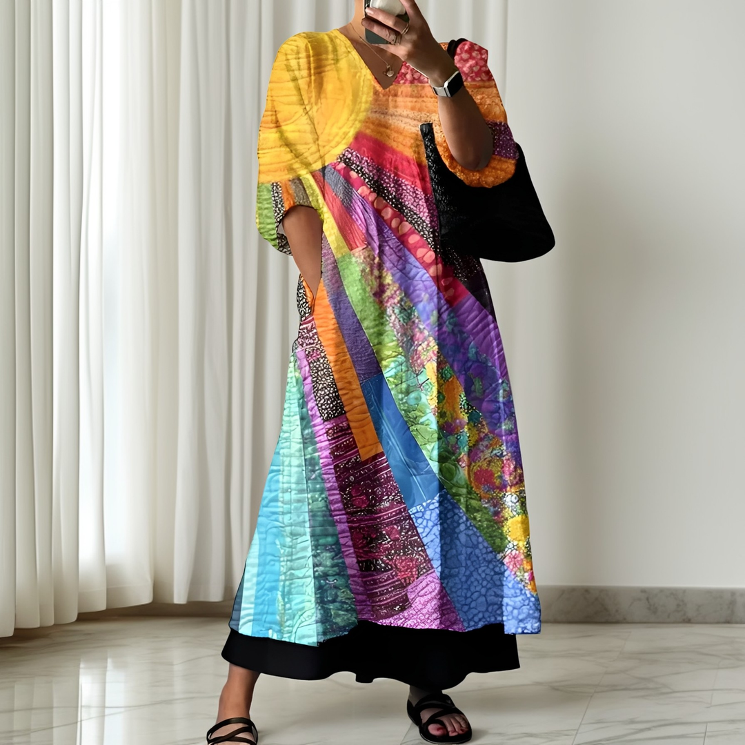 Zanna - Stilvolles, farbenfrohes Damenkleid