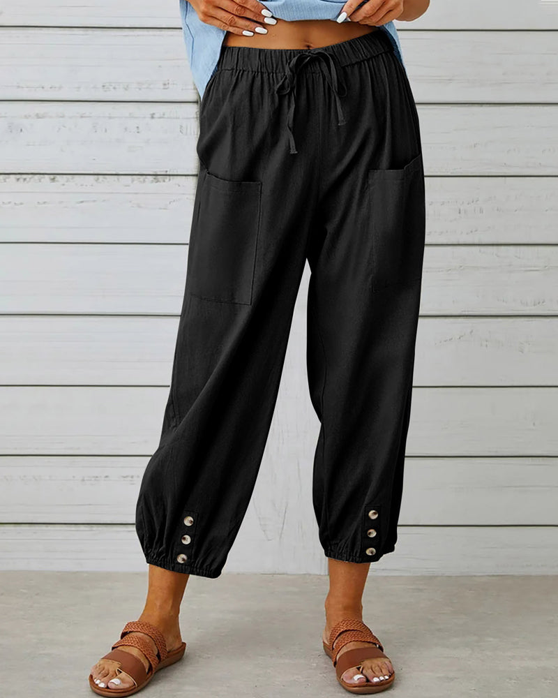 Damen Sommer Cargo Hose