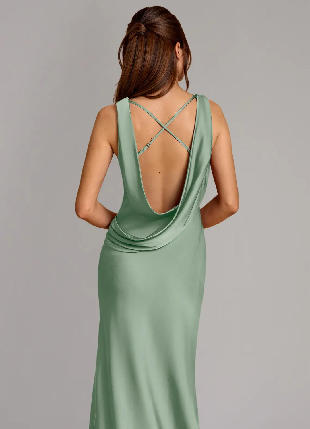 Brautjungfernkleid Meerjungfrau Elastischer Satin