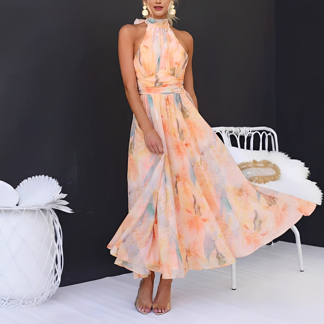 Leona - Stilvolles, farbenfrohes Maxikleid für Damen