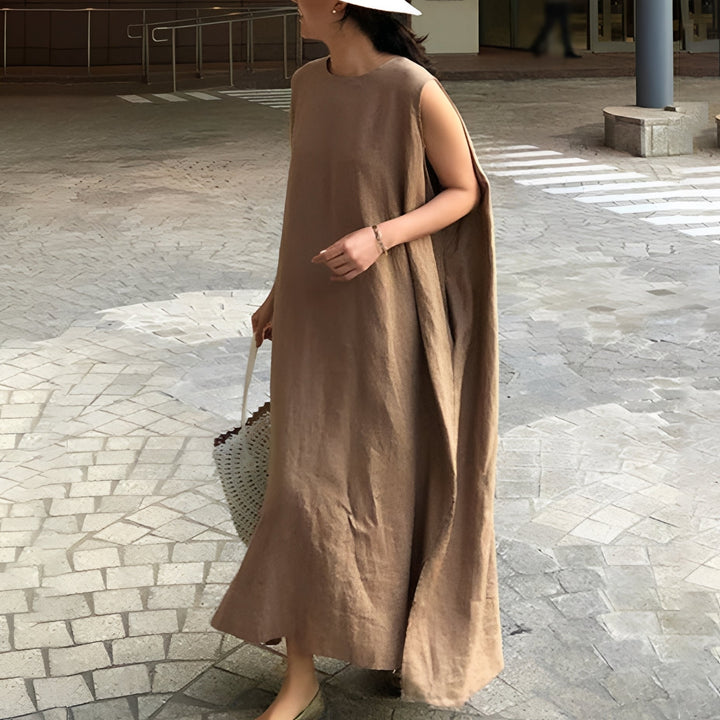 Carly - Luftiges, ärmelloses Damenplisseekleid