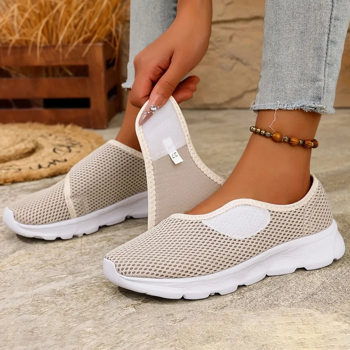 Damenschuhe für Diabetiker, breite Passform, Klettverschluss