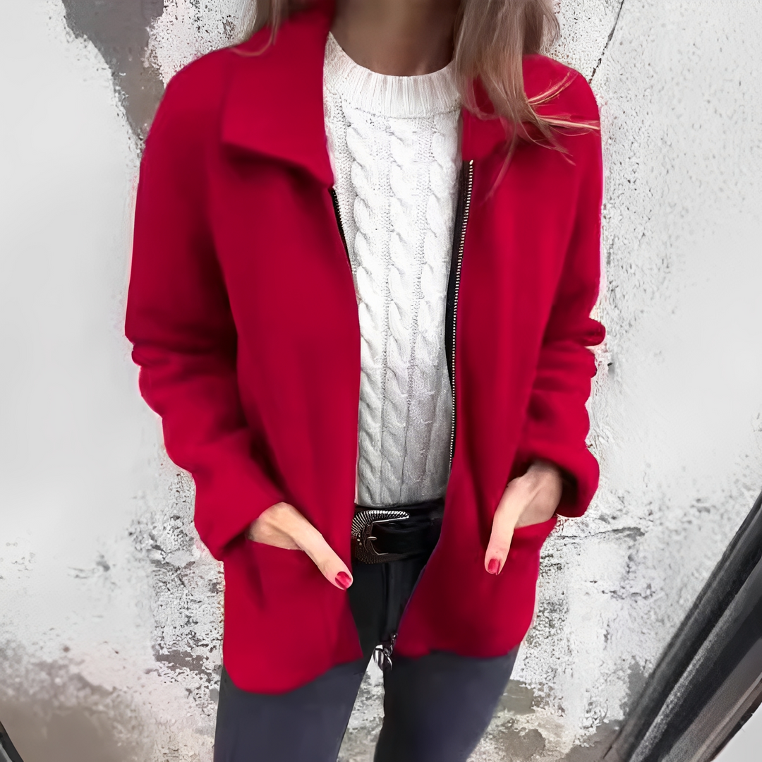 Abby - Eleganter und warmer Damenmantel mit Taschen