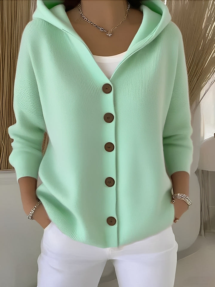 Ryanne – Gemütliche Langarmjacke mit Kapuze für Damen