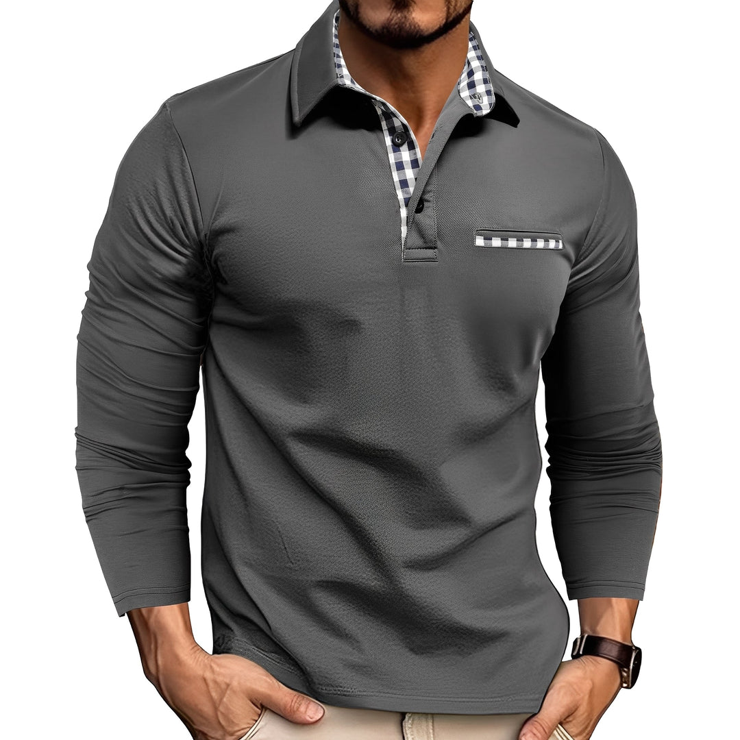 Charel - Stilvolles Herren-Poloshirt mit langen Ärmeln