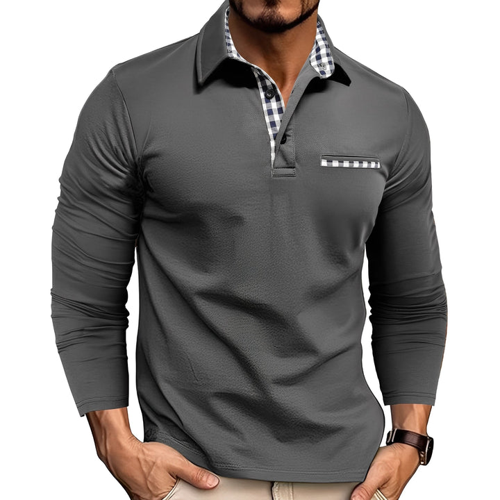 Charel - Stilvolles Herren-Poloshirt mit langen Ärmeln