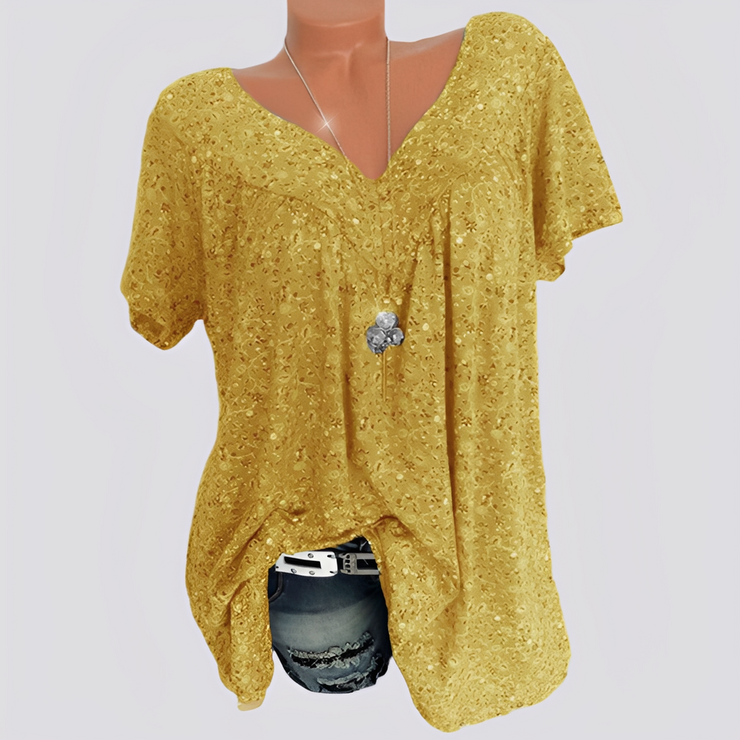 Claudia - Stilvolle, locker sitzende Bluse mit Blumenmuster für Damen