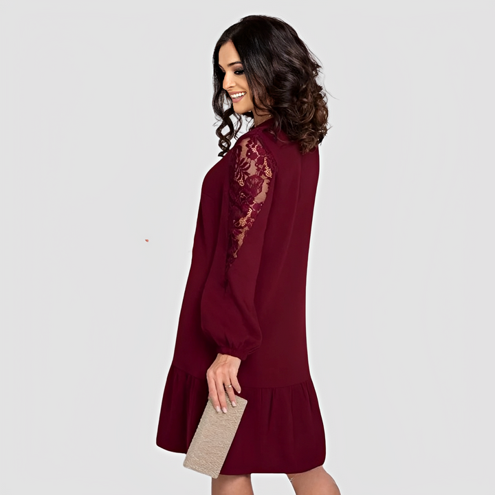 Colette – Midi-Kleid für Frauen mit langen Ärmeln