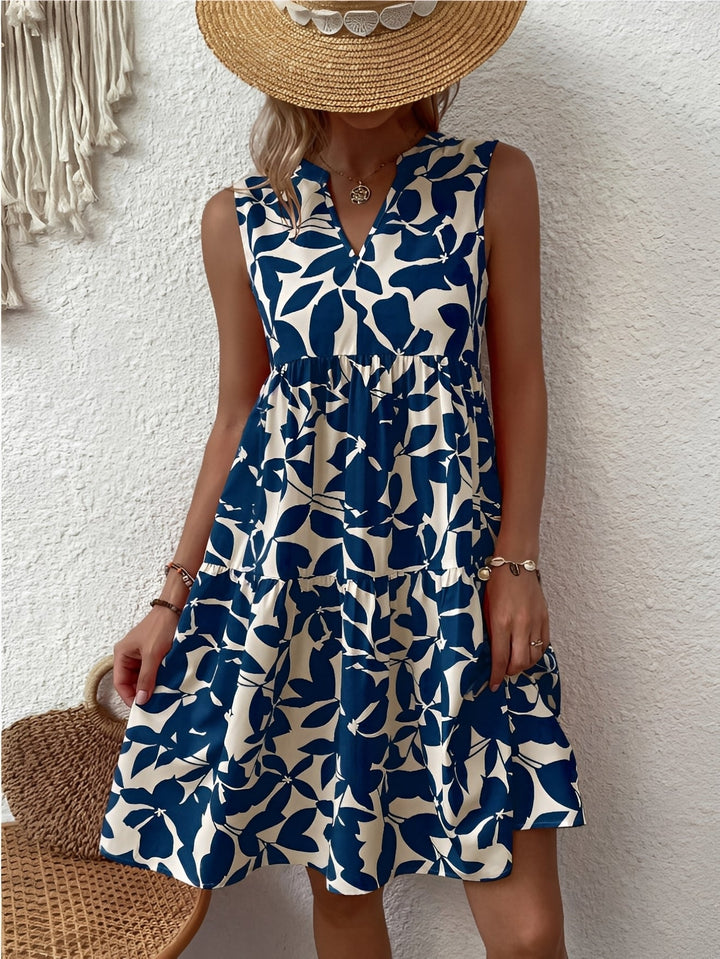 Tianna - Stilvolles Kleid mit V-Ausschnitt und Print für Damen