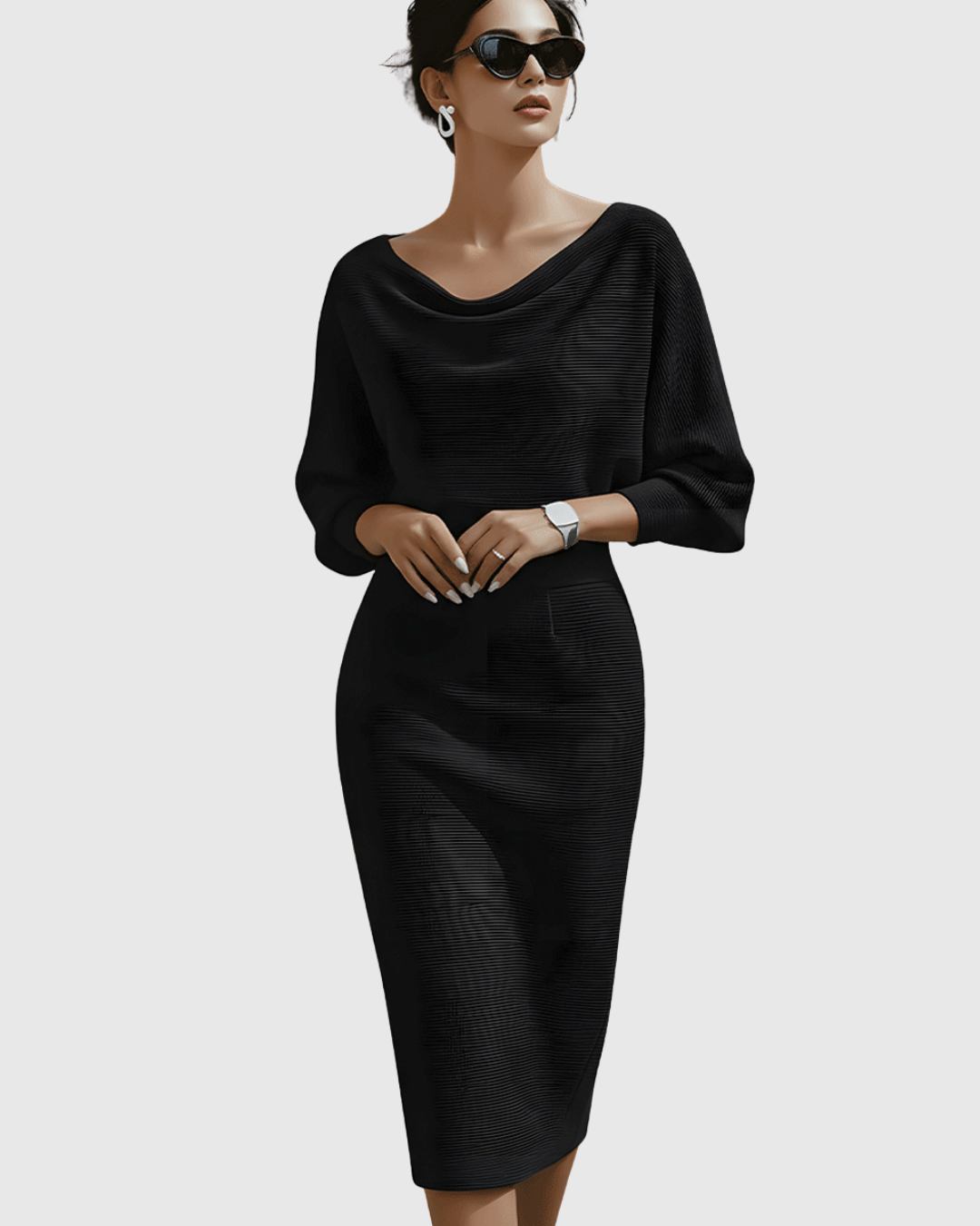Danaya – Elegantes Midikleid mit Drapierung