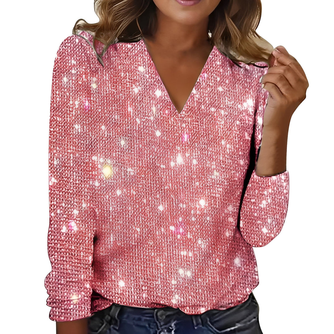 Caroline - Elegante, glitzernde Bluse für Damen