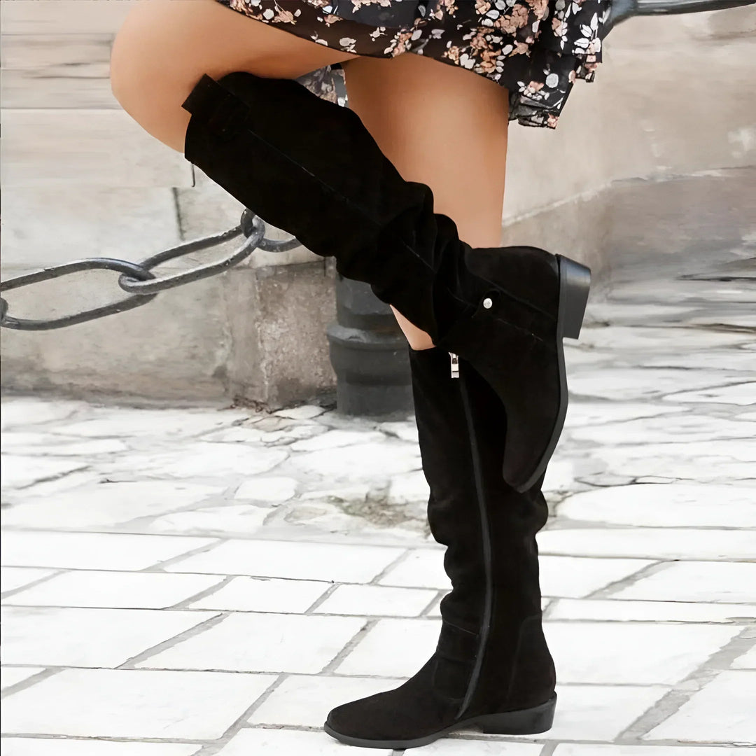 Madeleine™ Kniehohe Wildleder-Stiefel | Elegante Damen Stiefel