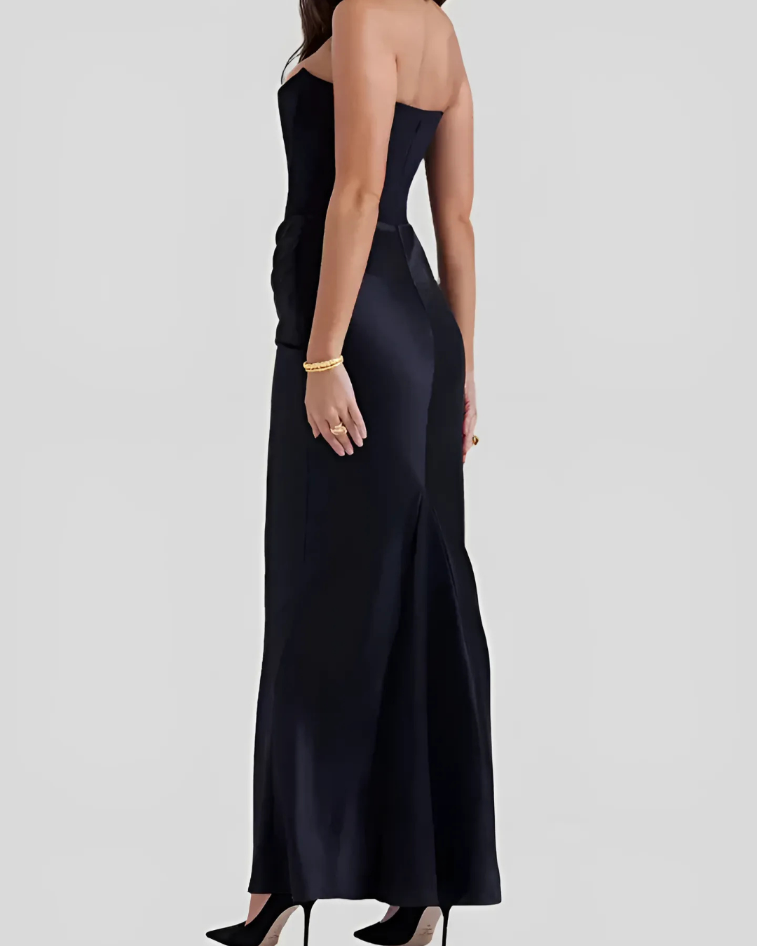 Doris | Drapiertes Maxikleid für Hochzeitsgäste Damen