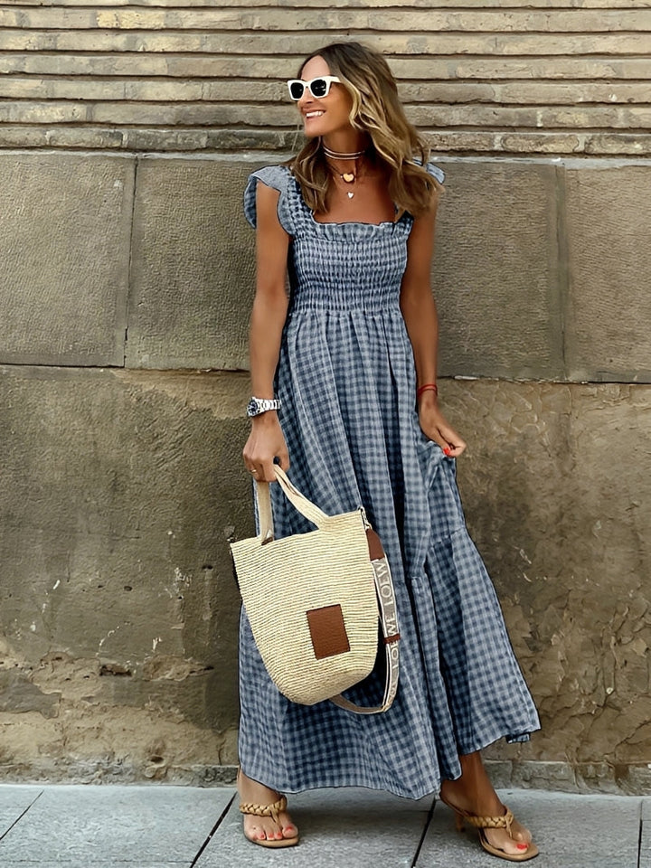 Mollie - Stilvolles Maxikleid mit Mock-Ausschnitt für Damen