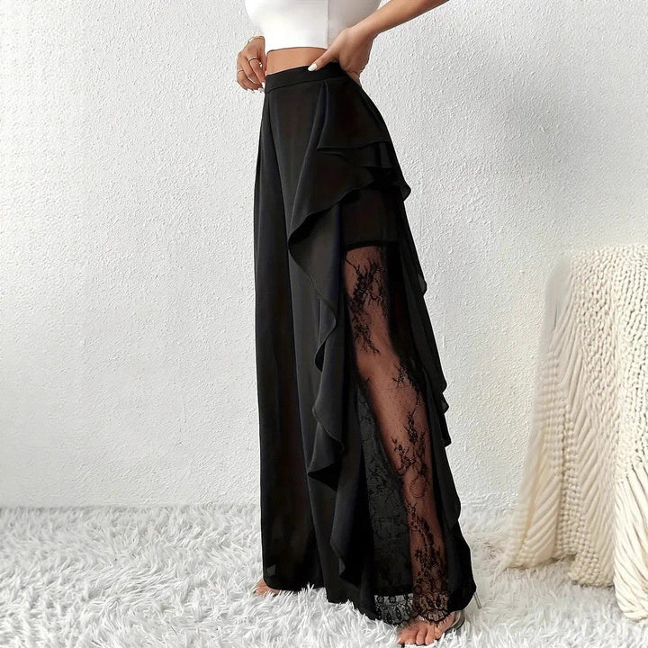 Melanie - Stilvolle Hose mit hoher Taille und weitem Bein für Damen