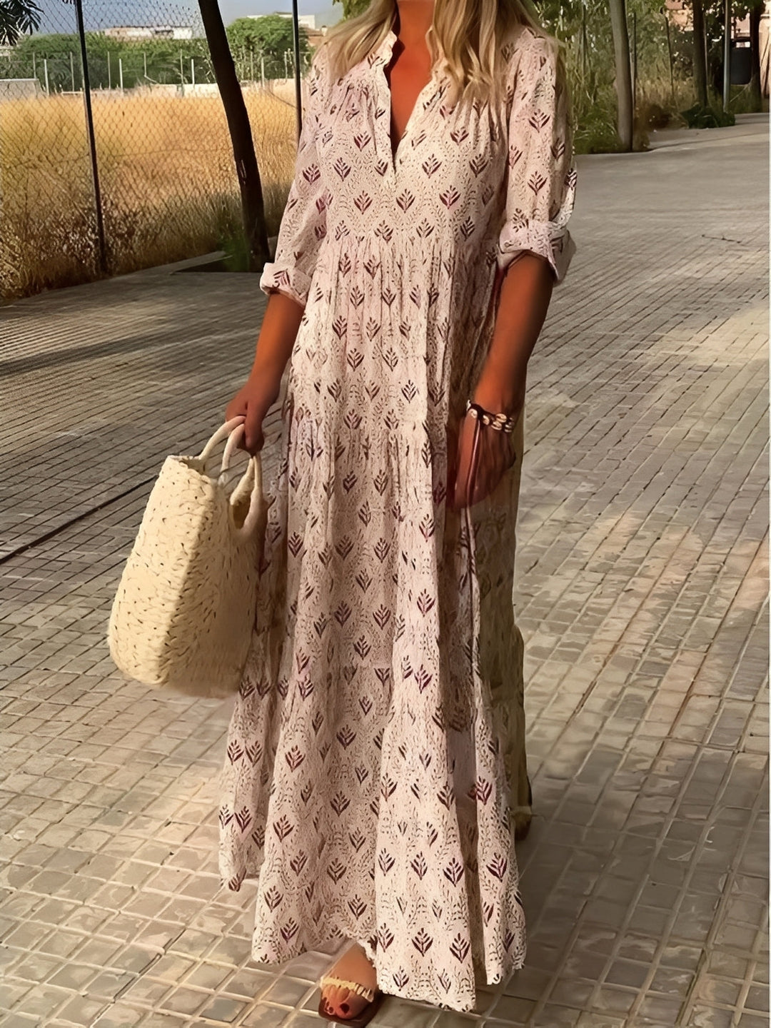 Yasmine - Lässiges, locker geschnittenes Maxikleid für Damen