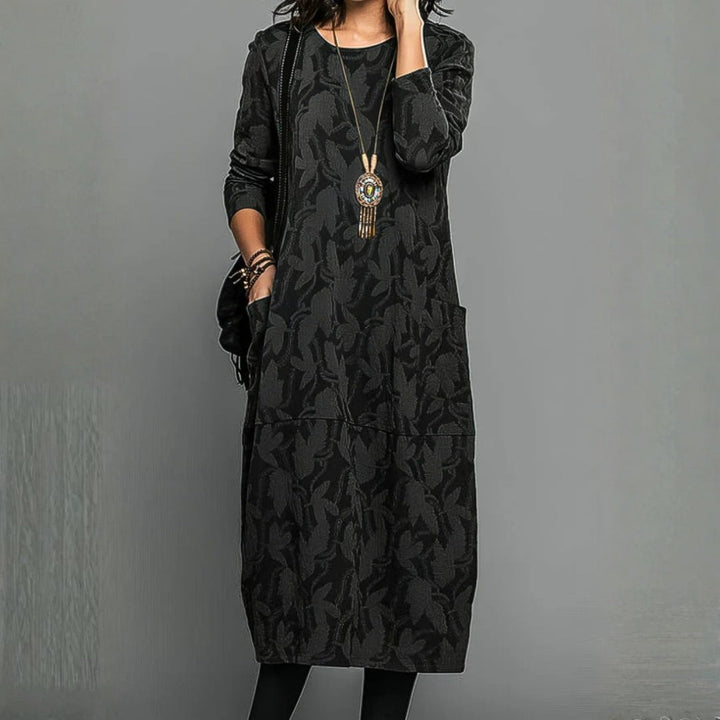 Anna | Damen Hochzeitsgast Bedrucktes Midikleid