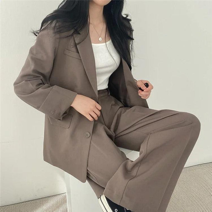 Maria | Damen Zweiteiliges Maßgeschneidertes Anzug-Set mit Langem Blazer