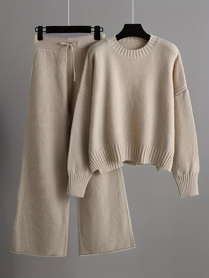 Carolin | Damen Winter-Kuscheliges Lounge-Zweiteiler-Set
