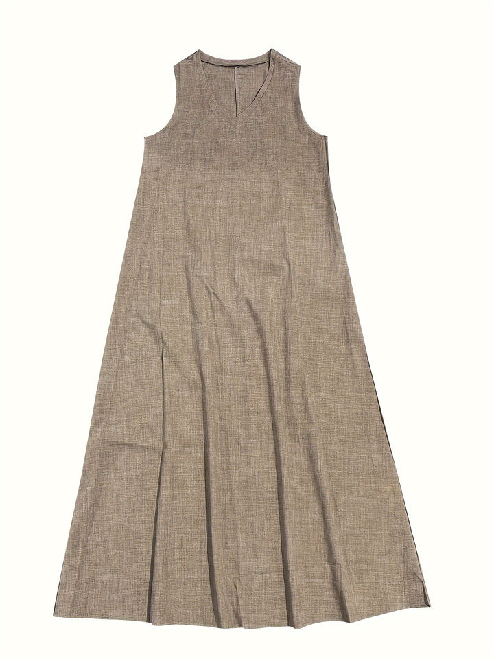 Marie – Elegant Women's Linen Maxi Dress for Women - Image 6