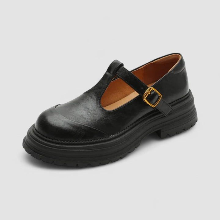 Emilia | Damen Plattform T Riemen Casual Schuhe