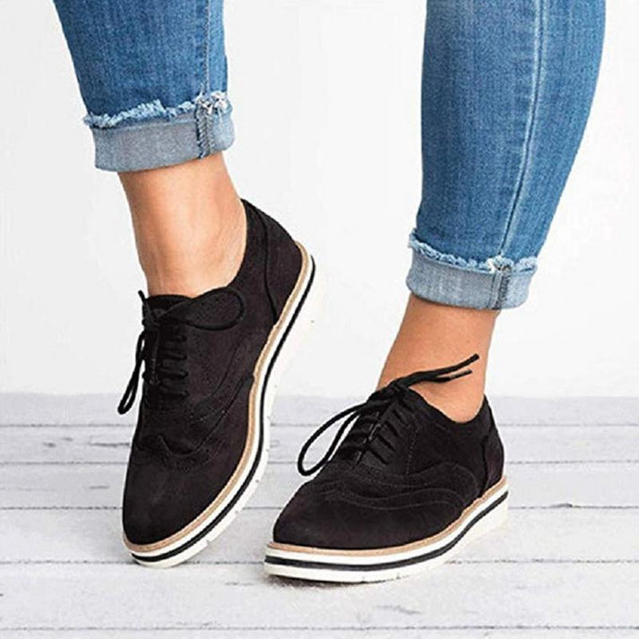 Damen Schnüroxfords – Orthopädische Schuhe mit Plateausohle