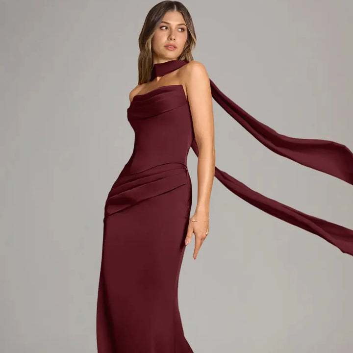 Brautjungfernkleid Meerjungfrau Satin
