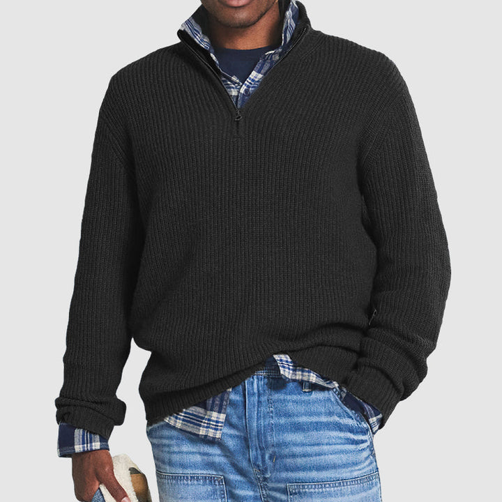 Sean – Herrenpullover mit Reißverschluss