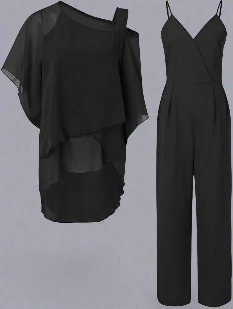 Eleganter Chiffon Zweiteiler für Abende