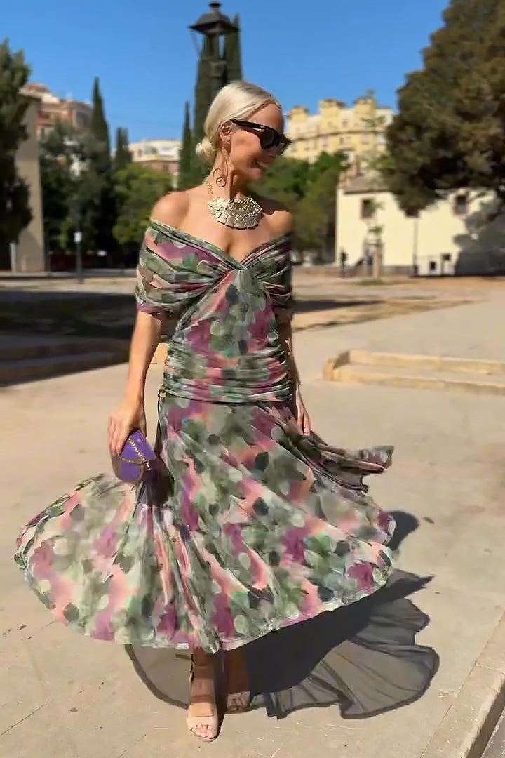 Maxikleid mit V-Ausschnitt für Damen