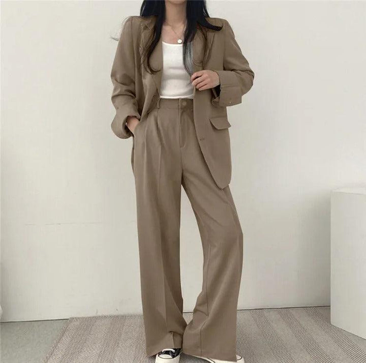Maria | Damen Zweiteiliges Maßgeschneidertes Anzug-Set mit Langem Blazer
