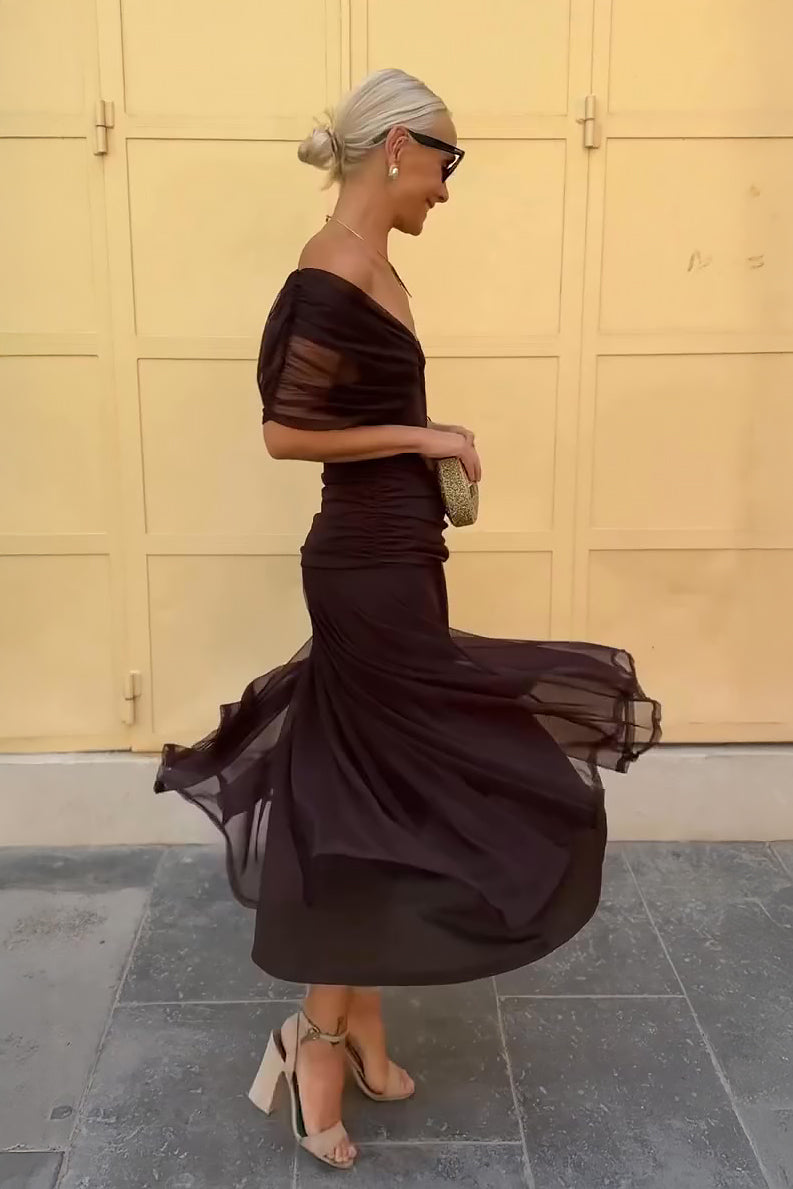 Maxikleid mit V-Ausschnitt für Damen