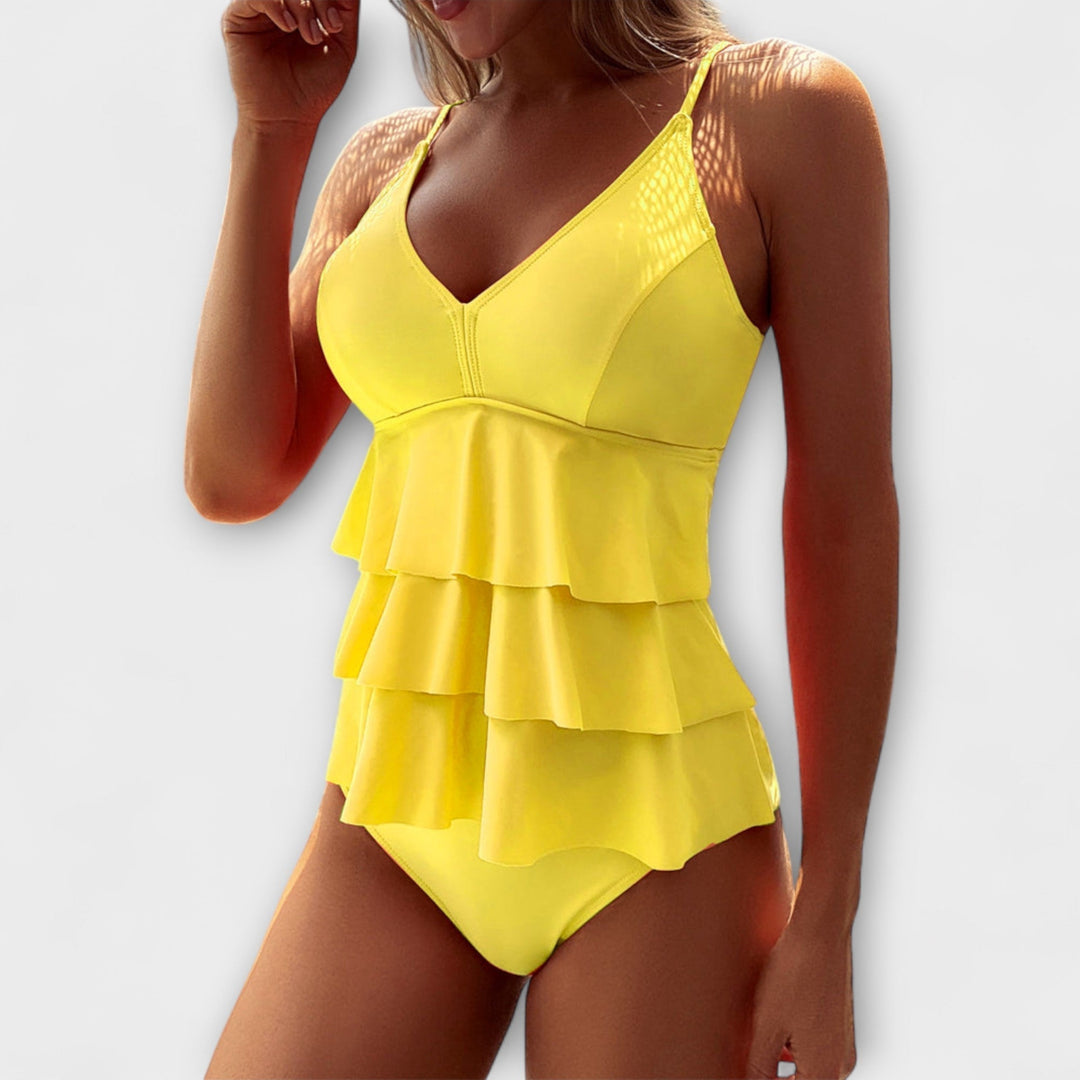 Marion | Damen Tankini-Bademode mit gestuften Rüschen