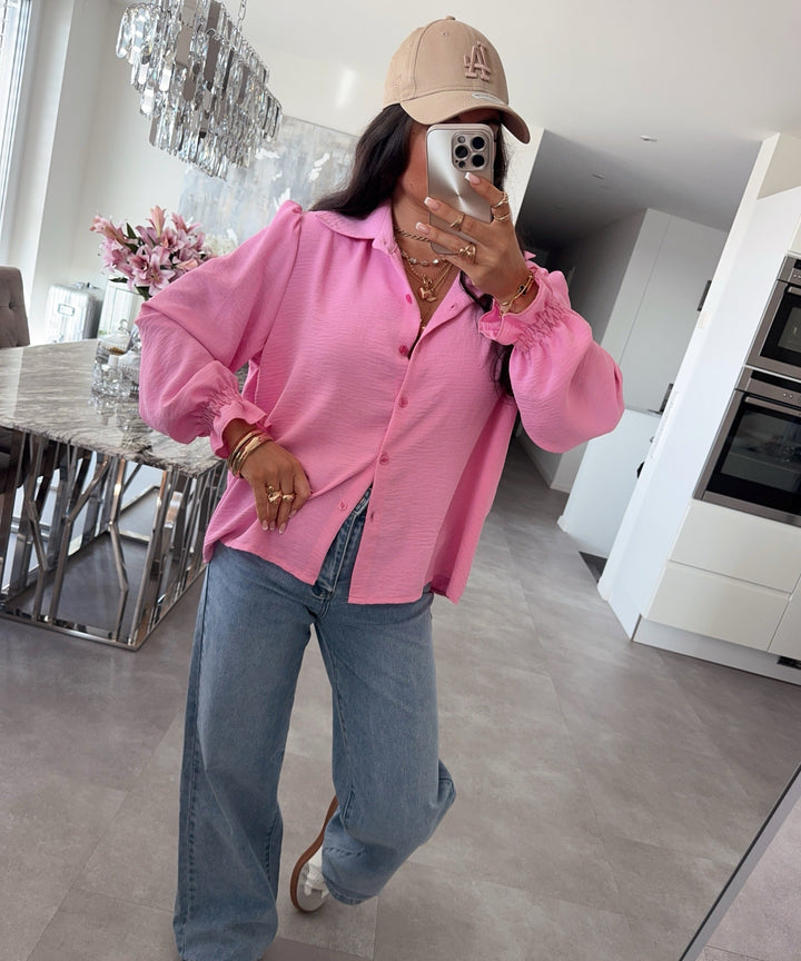 Bluse Diona Pink Ladypolitan ♡