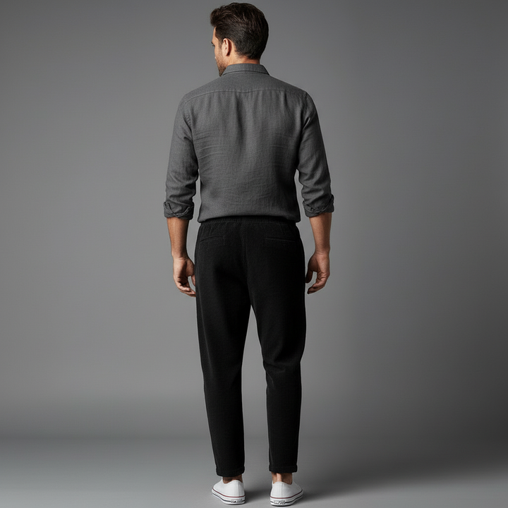 Herrenhose mit Gummibund knöchellang