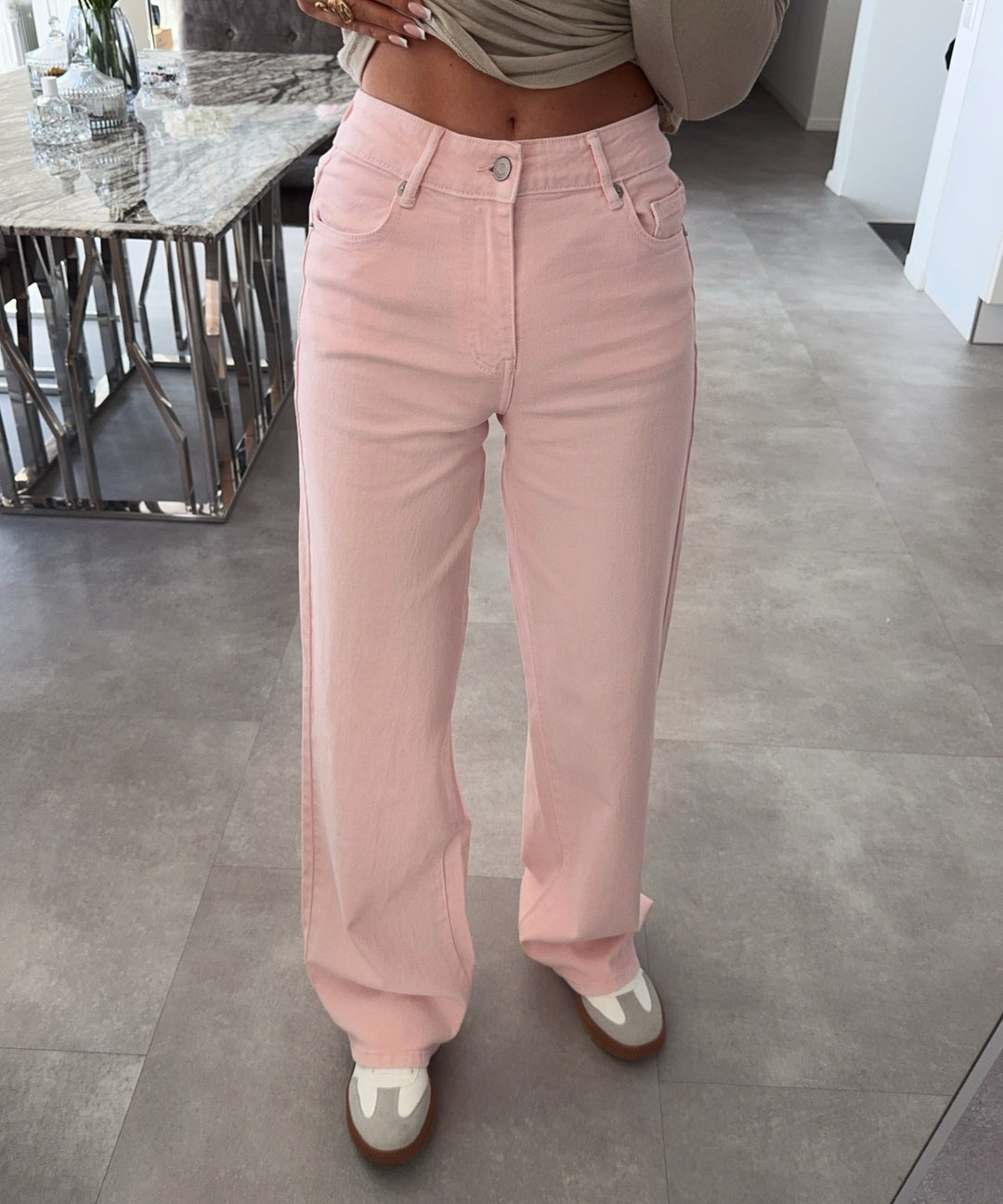 Stretch Straight Leg Jeans Stefo Rosa Ladypolitan ♡