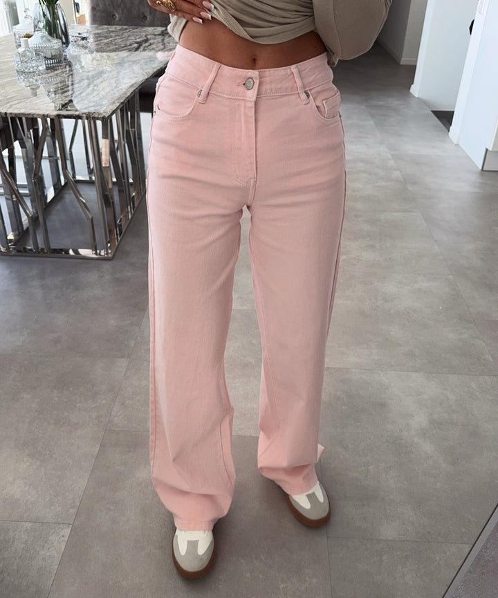 Stretch Straight Leg Jeans Stefo Rosa Ladypolitan ♡