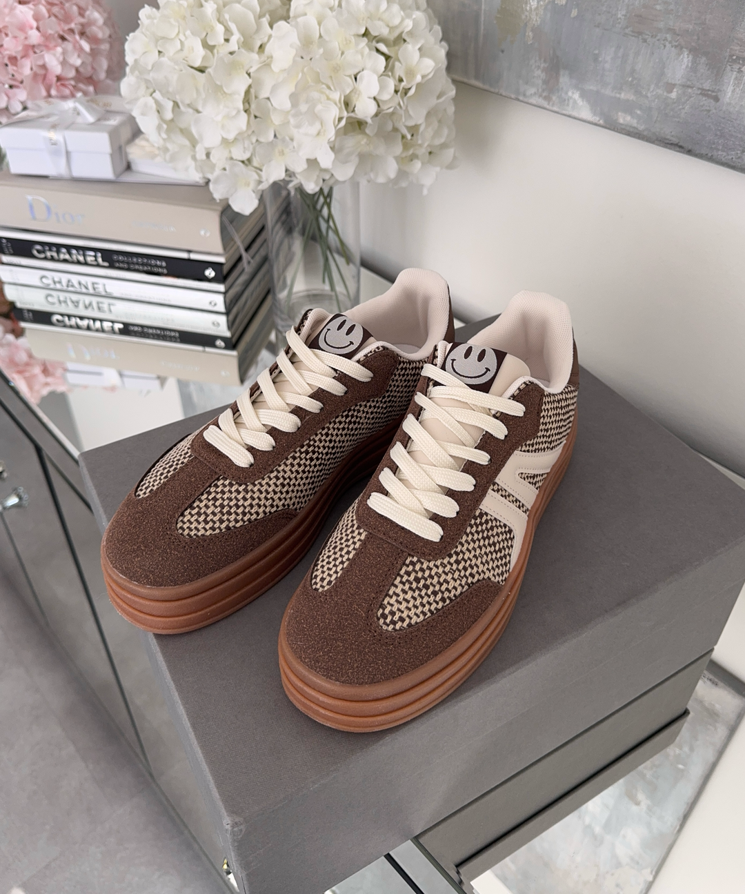 Sneaker Smiley Braun Ladypolitan ♡